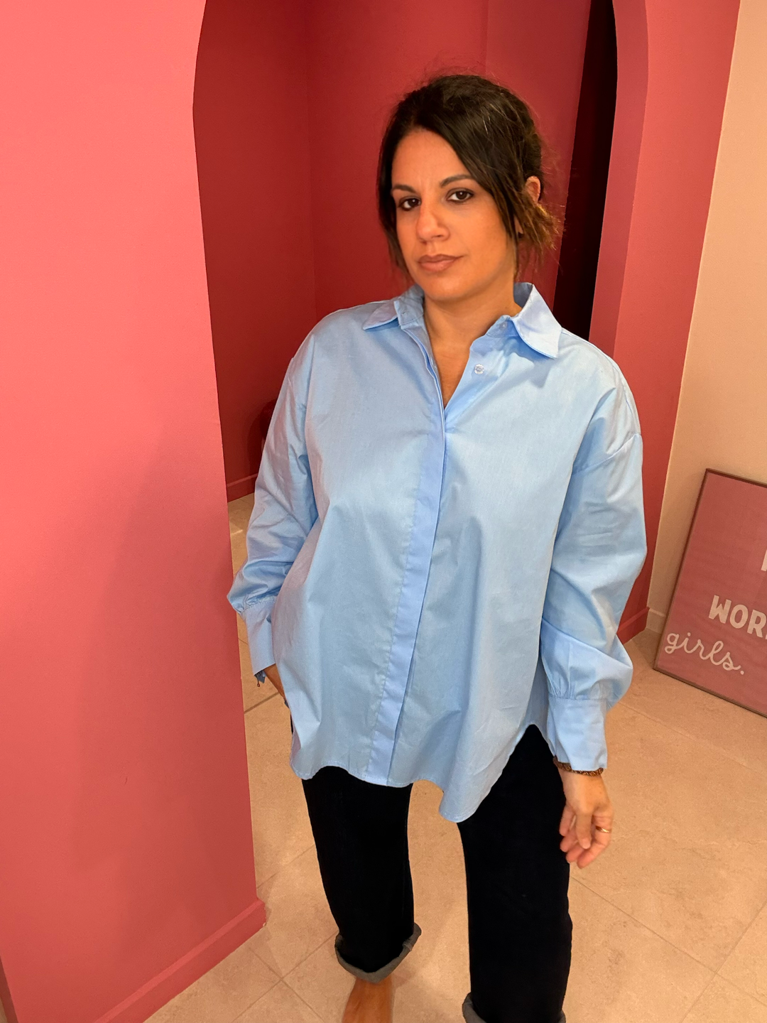 CHEMISE BLEU CIEL