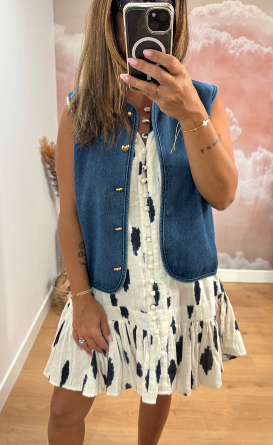 GILET SANS MANCHES JEAN