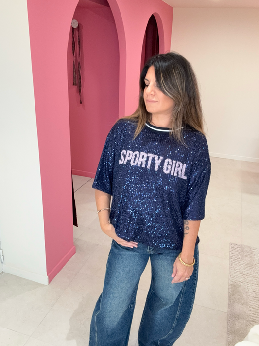 TOP MARINE PAILLETTES SPORTY GIRL