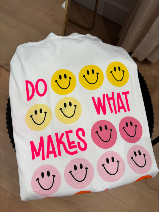 T-SHIRT HAPPY BLANC