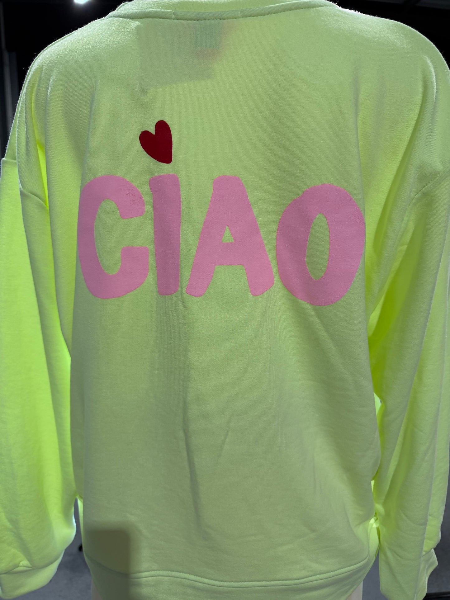 SWEAT CIAO LOVE FLUO