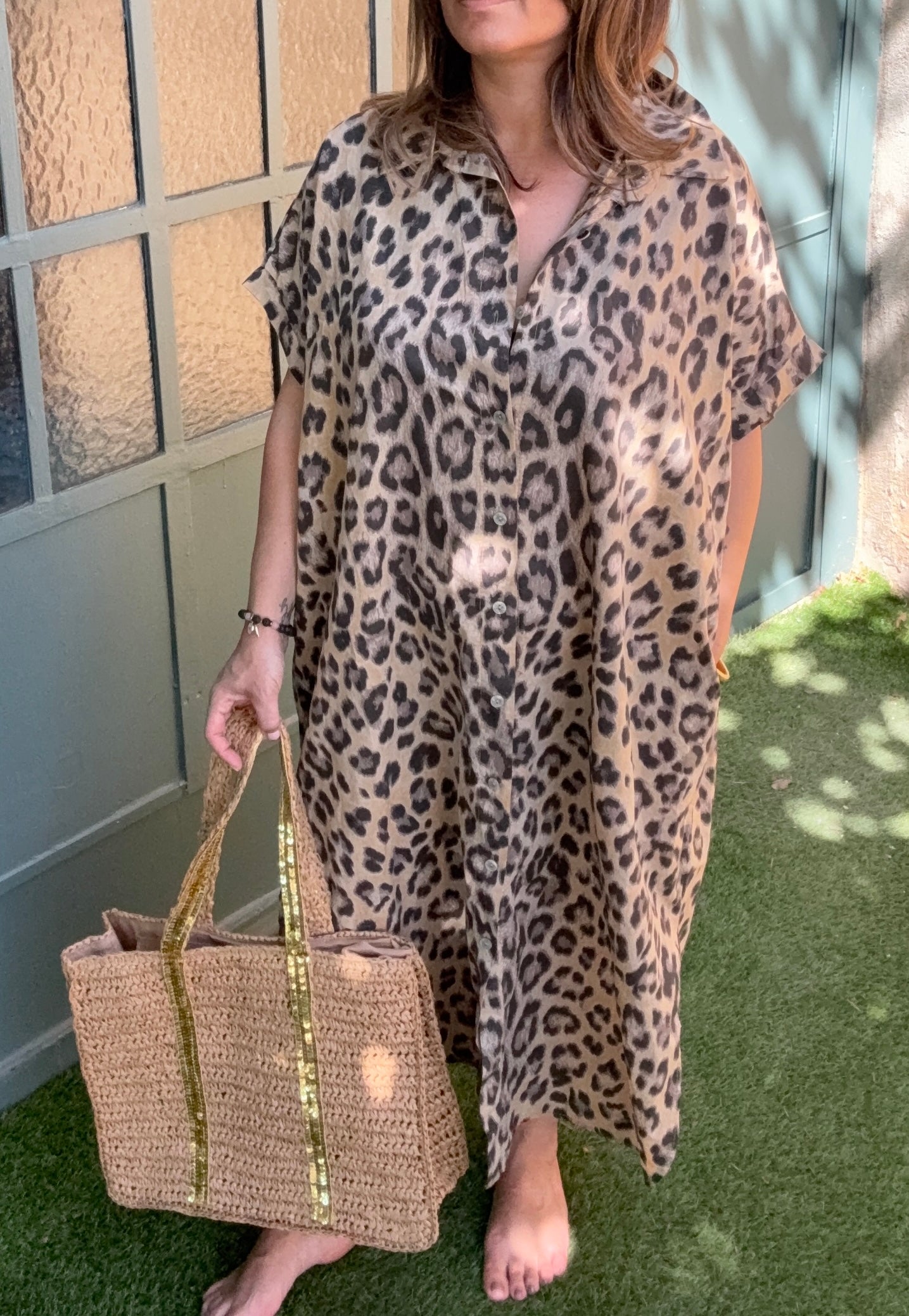 ROBE LEOPARD ICONIQUE AU DOS
