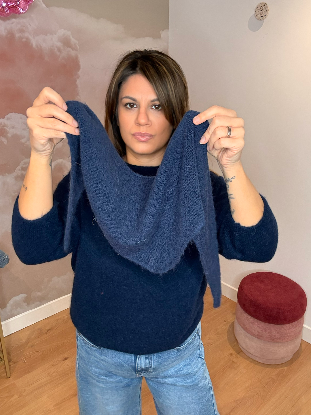 FOULARD BABY ALPAGA MARINE