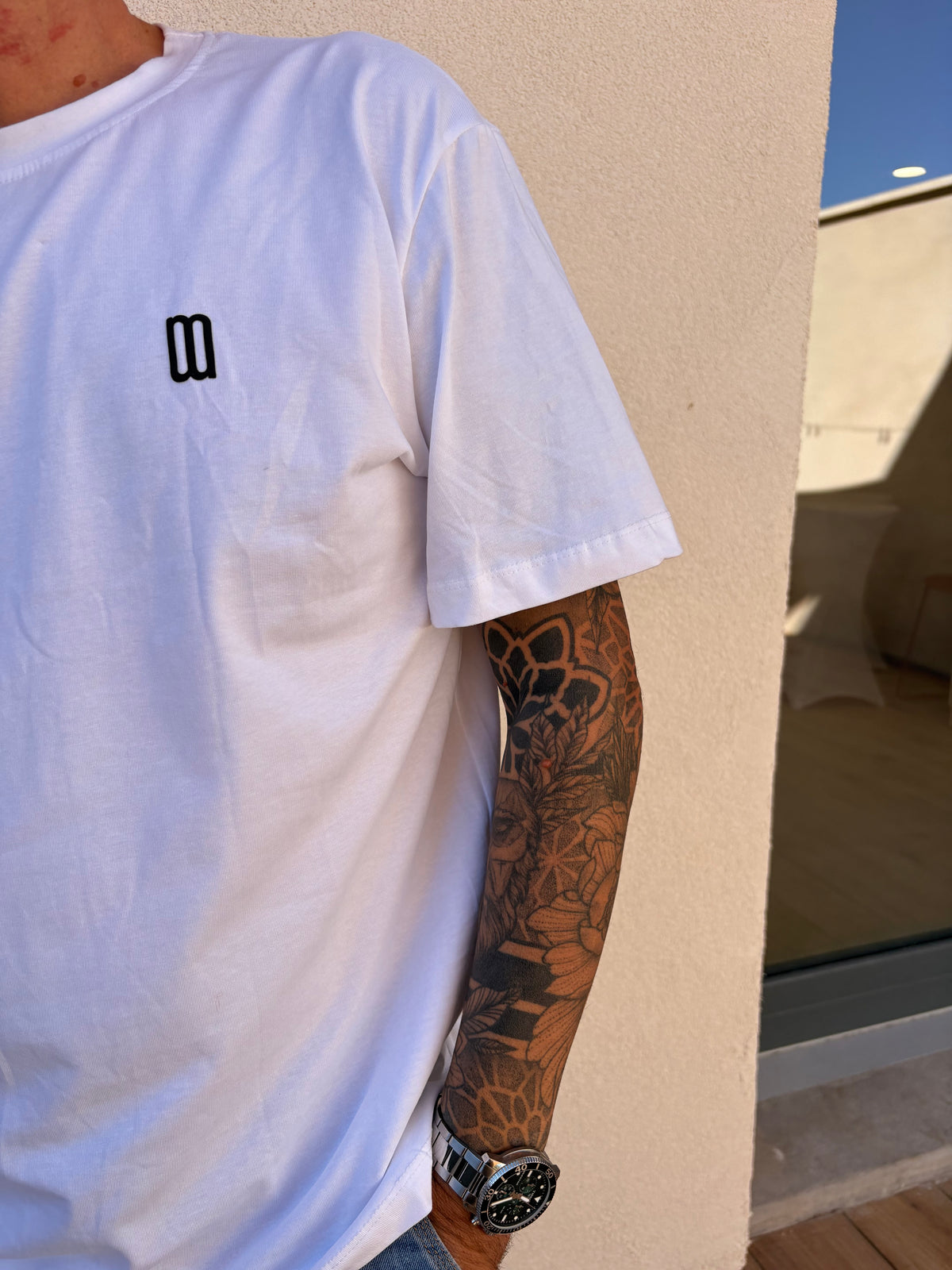 T-SHIRT BLANC HOMME MM
