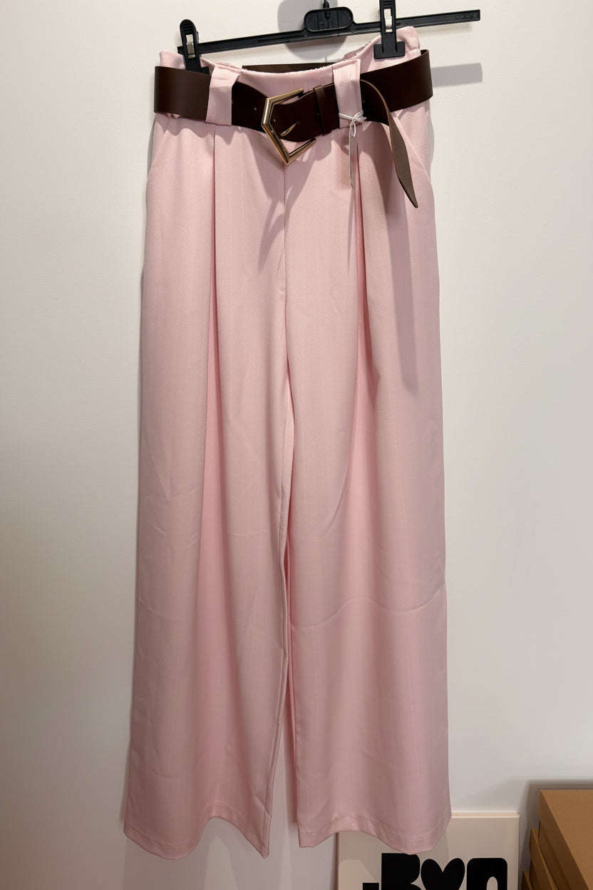 PANTALON LARGE ROSE