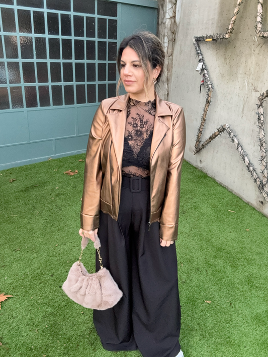 PANTALON PINCE LARGE NOIR