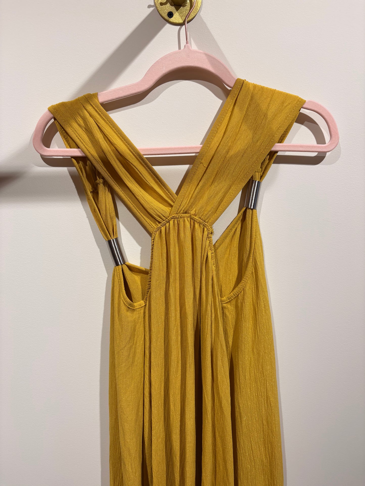 ROBE LONGUE MOUTARDE