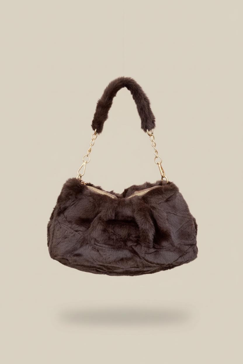 SAC FOURRURE CHOCOLAT