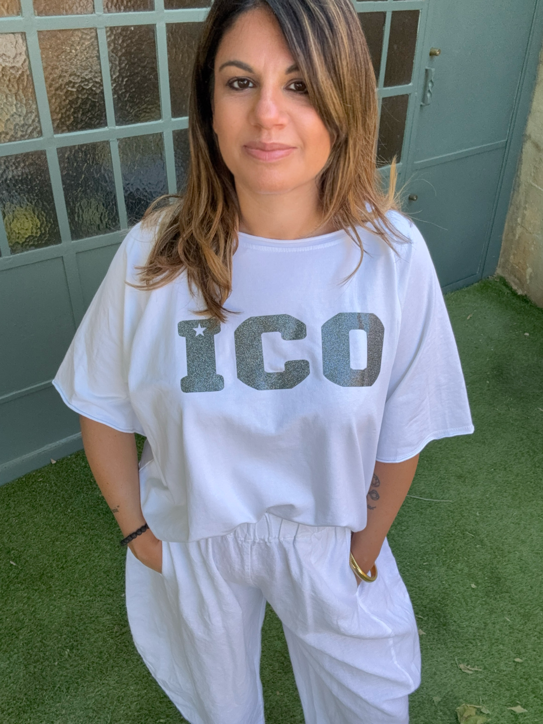 T-SHIRT  BLANC ICO