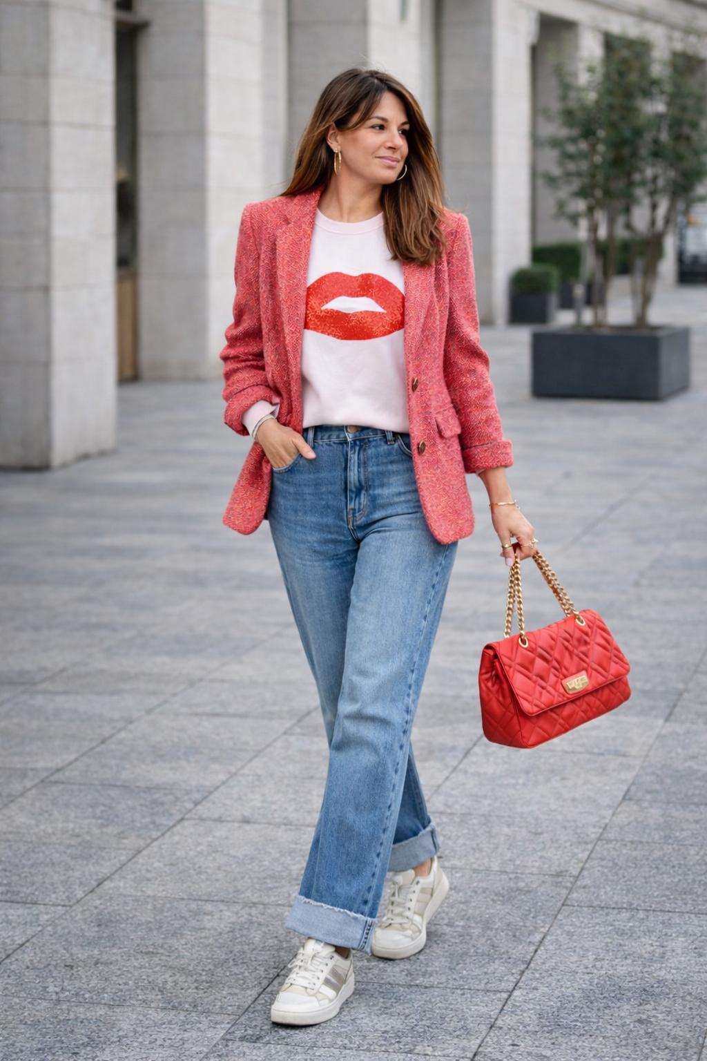 SWEAT ROSE BOUCHE