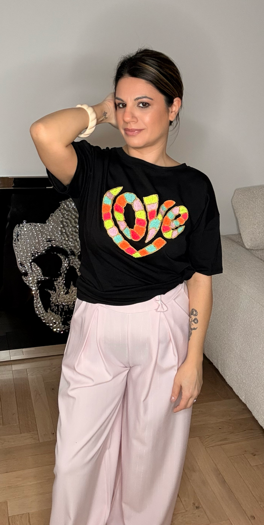 T-SHIRT NOIR LOVE