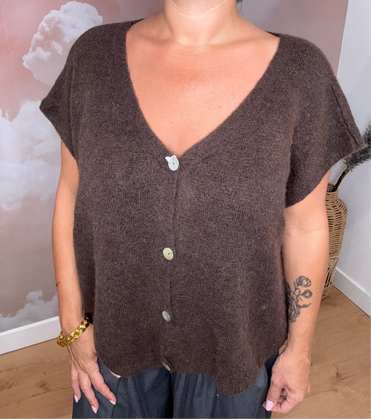 GILET BRIDGET CHOCOLAT