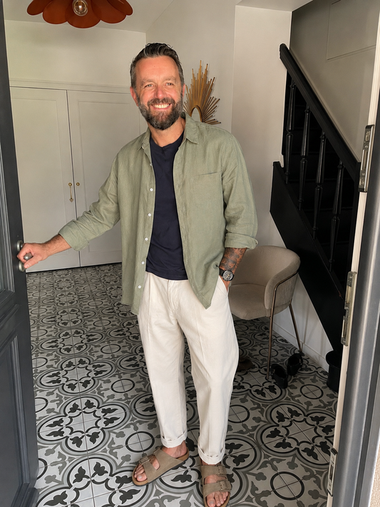 CHEMISE EN LIN KAKI