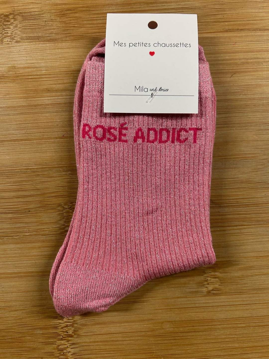 CHAUSSETTES ROSÉ ADDICT