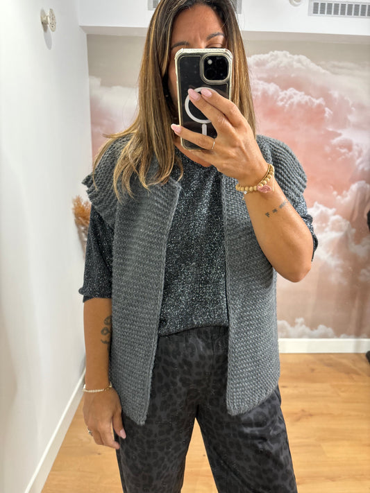 GILET SANS MANCHES GRIS