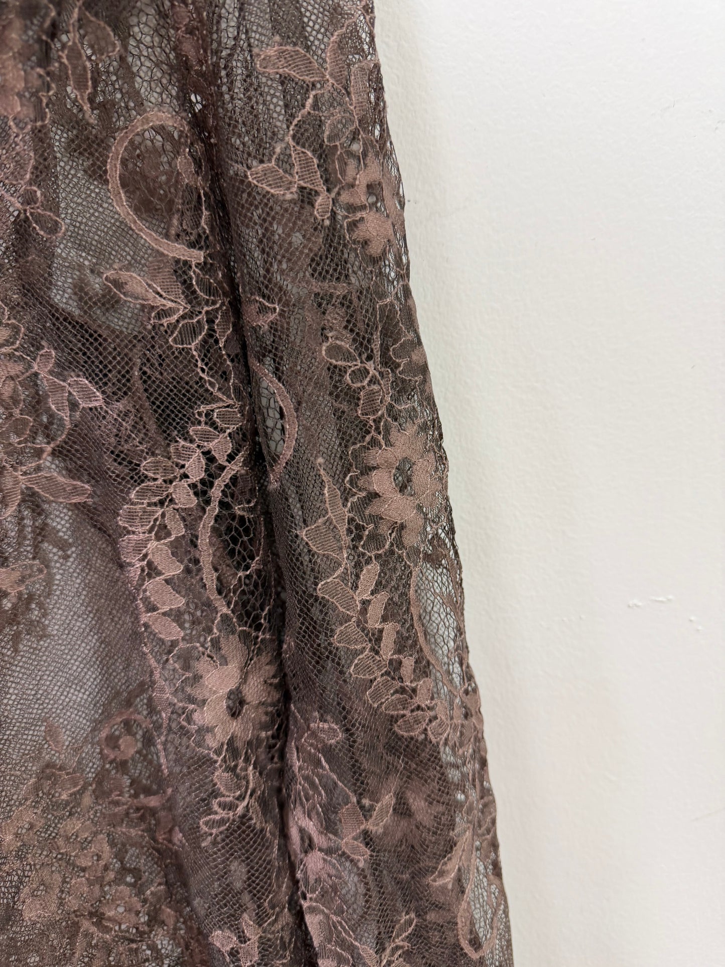 TOP GUIPURE CHOCOLAT