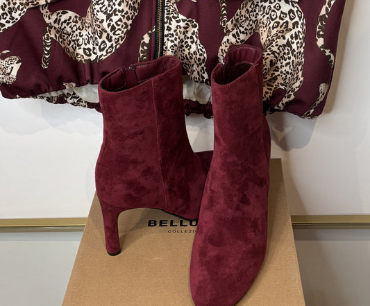 BOTTINES BORDEAUX A TALONS