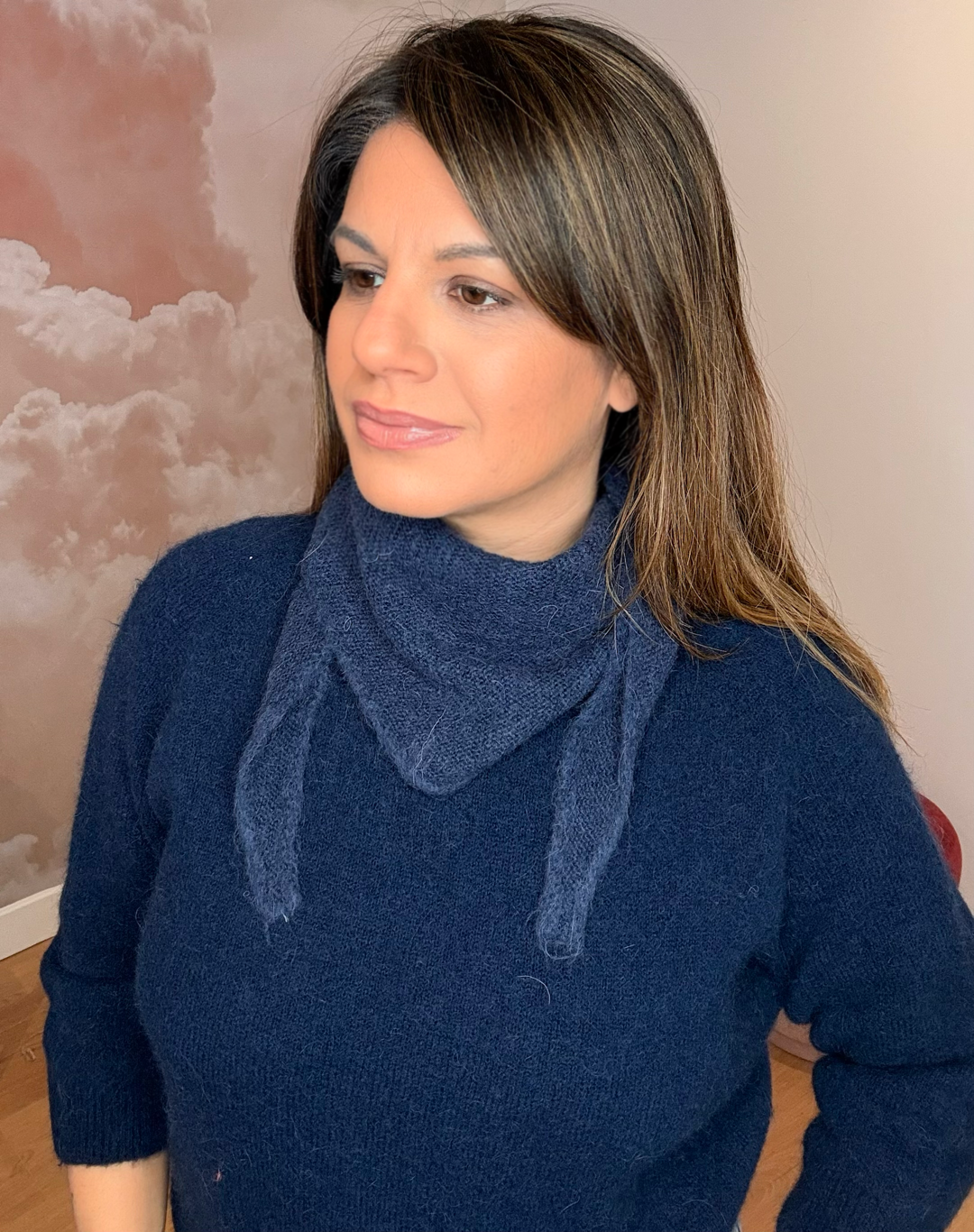 FOULARD BABY ALPAGA MARINE