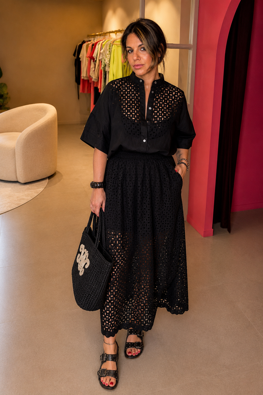 ENSEMBLE NOIR AJOURÉ JOHANNA PARIS