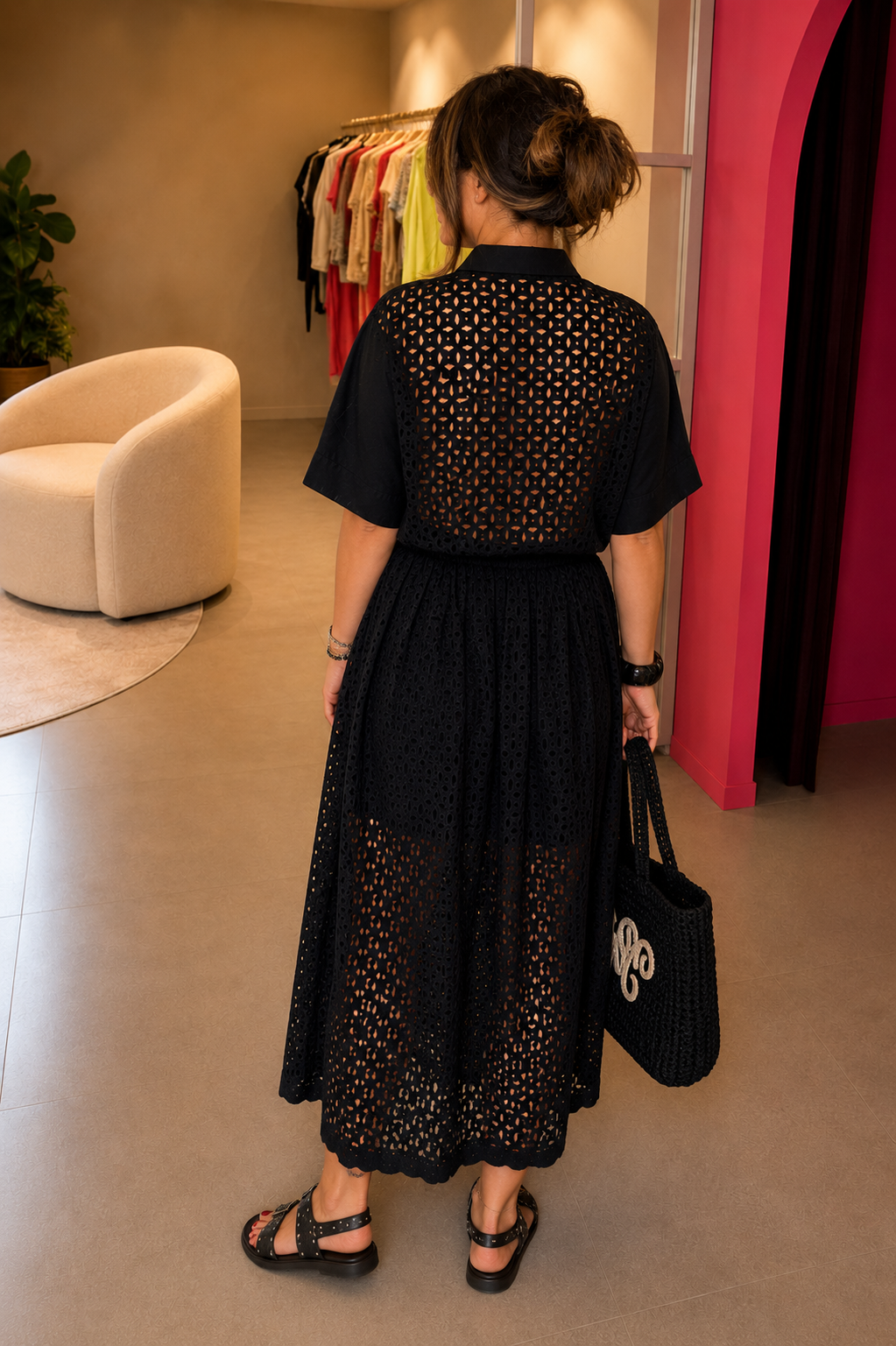 ENSEMBLE NOIR AJOURÉ JOHANNA PARIS