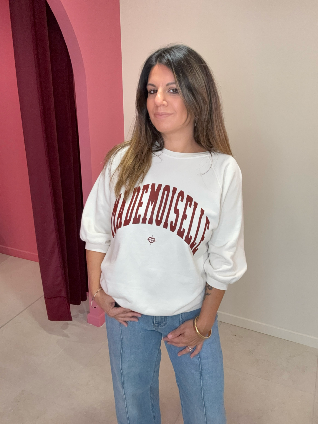 SWEAT MADEMOISELLE ÉCRU