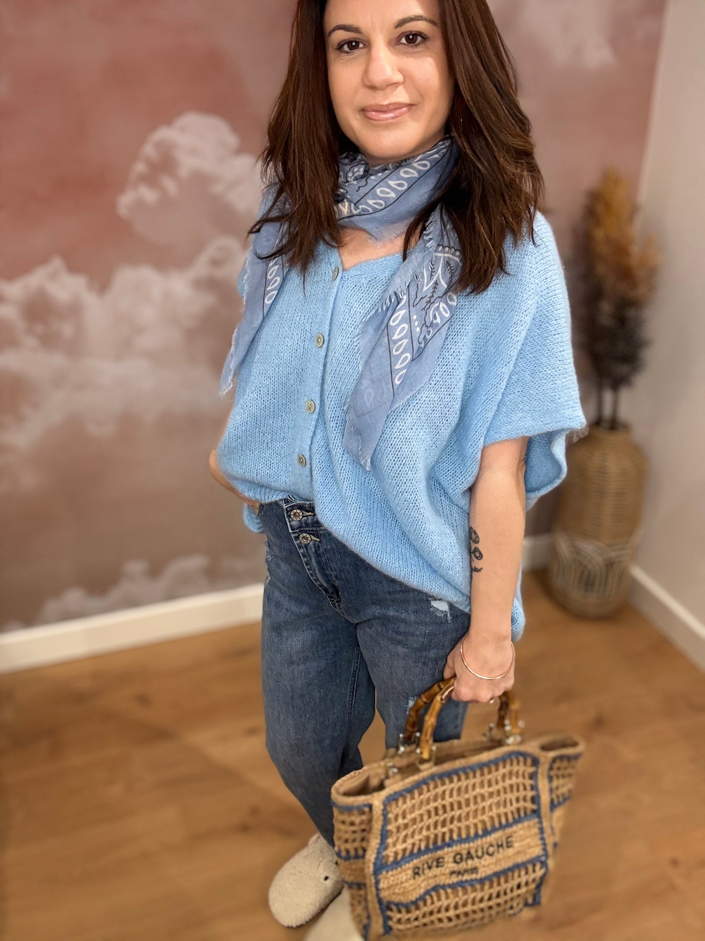 FOULARD BANDANA BLEU