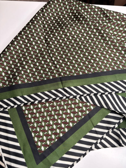 FOULARD SOIE VERT