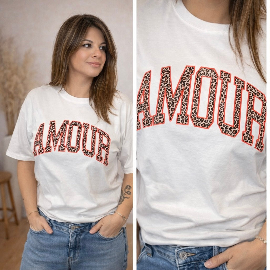 T-SHIRT AMOUR BLANC