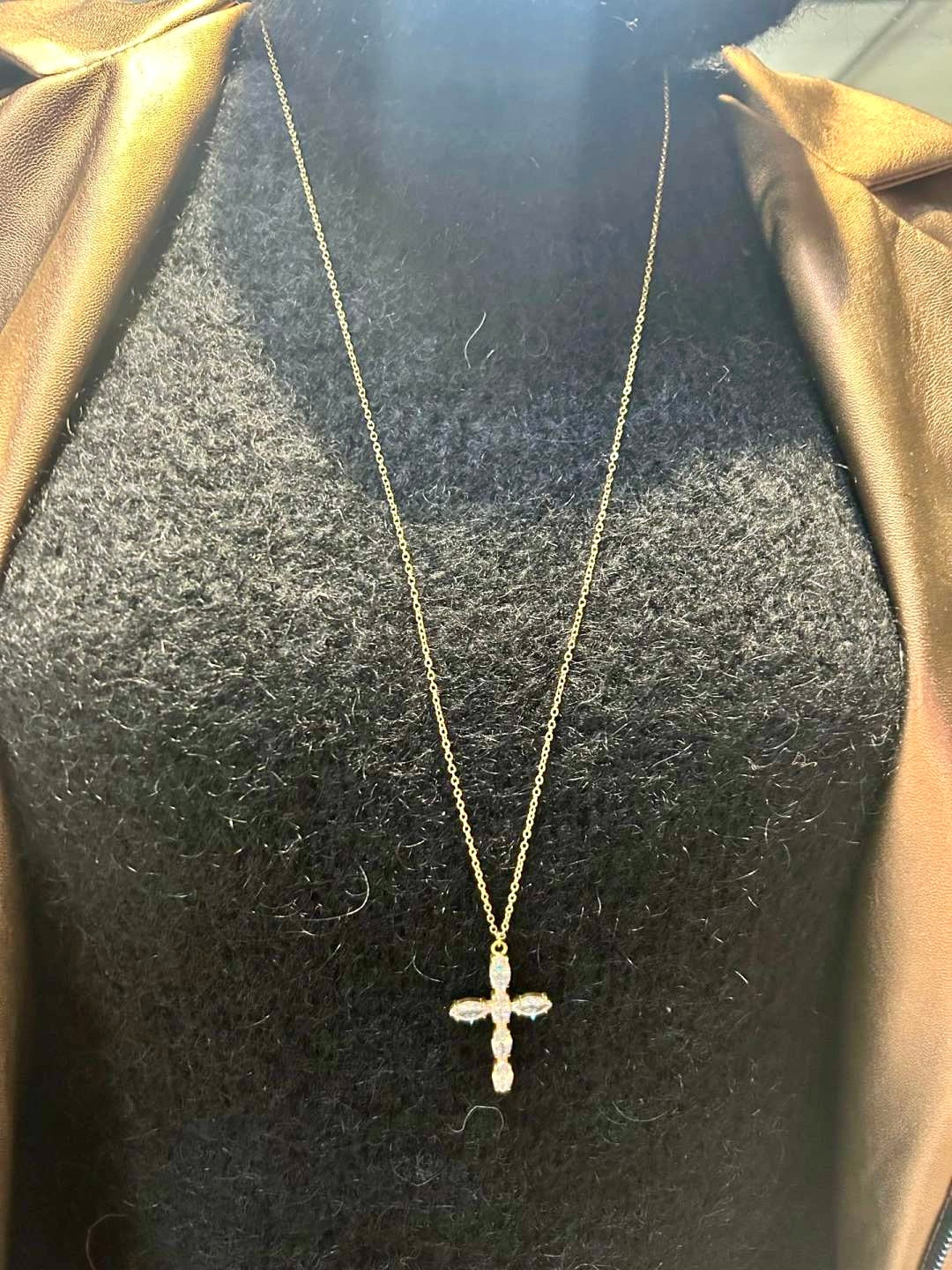COLLIER CROIX STRASS
