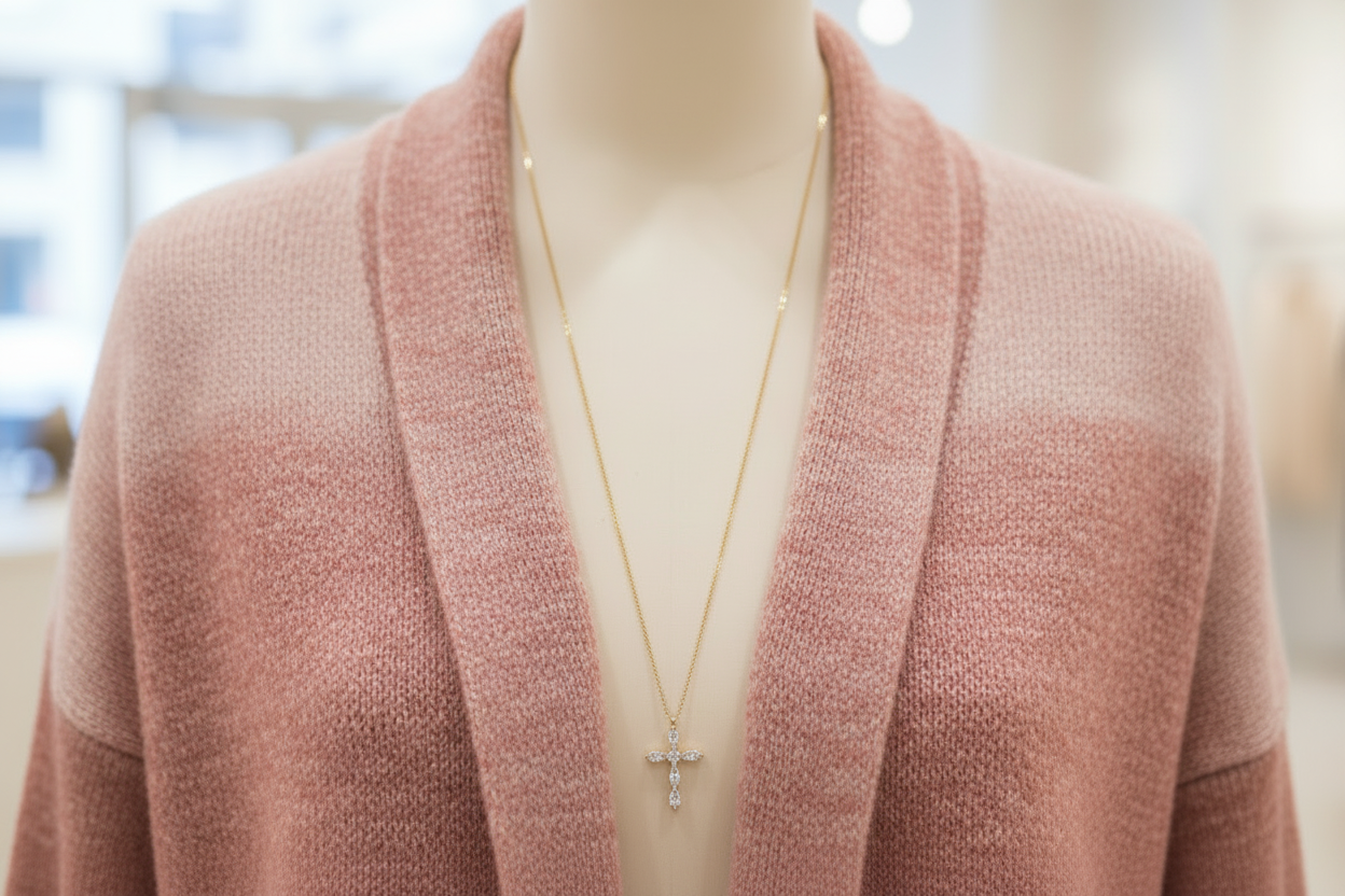 COLLIER CROIX STRASS