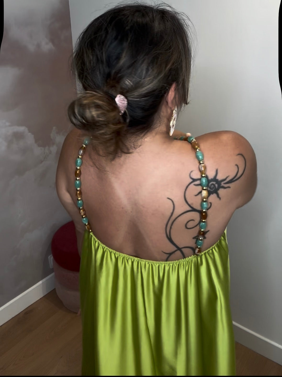 ROBE PISTACHE LONGUE