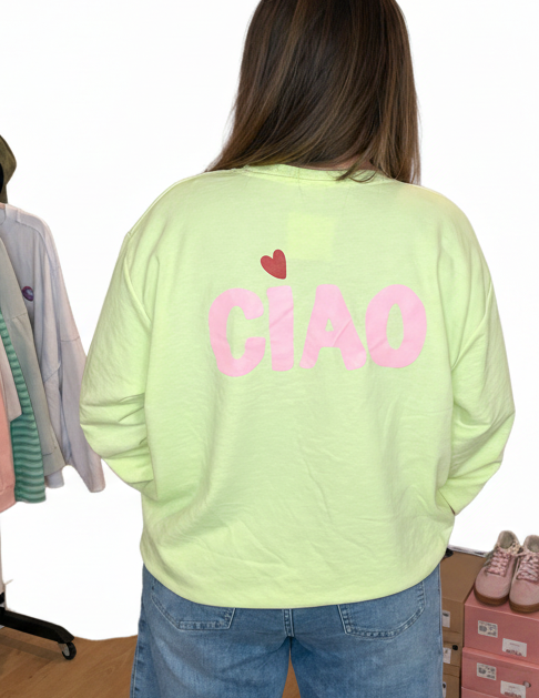 SWEAT CIAO LOVE FLUO