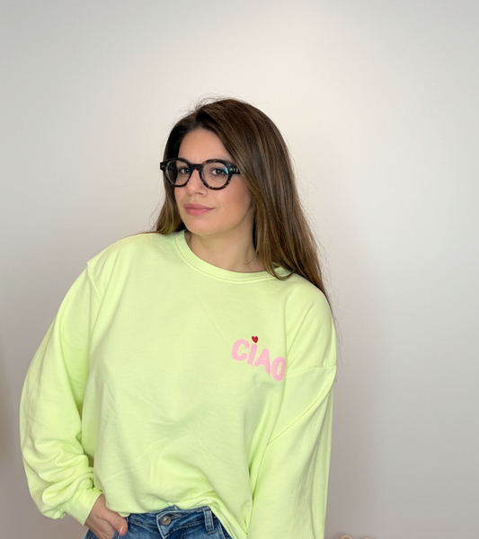 SWEAT CIAO LOVE FLUO