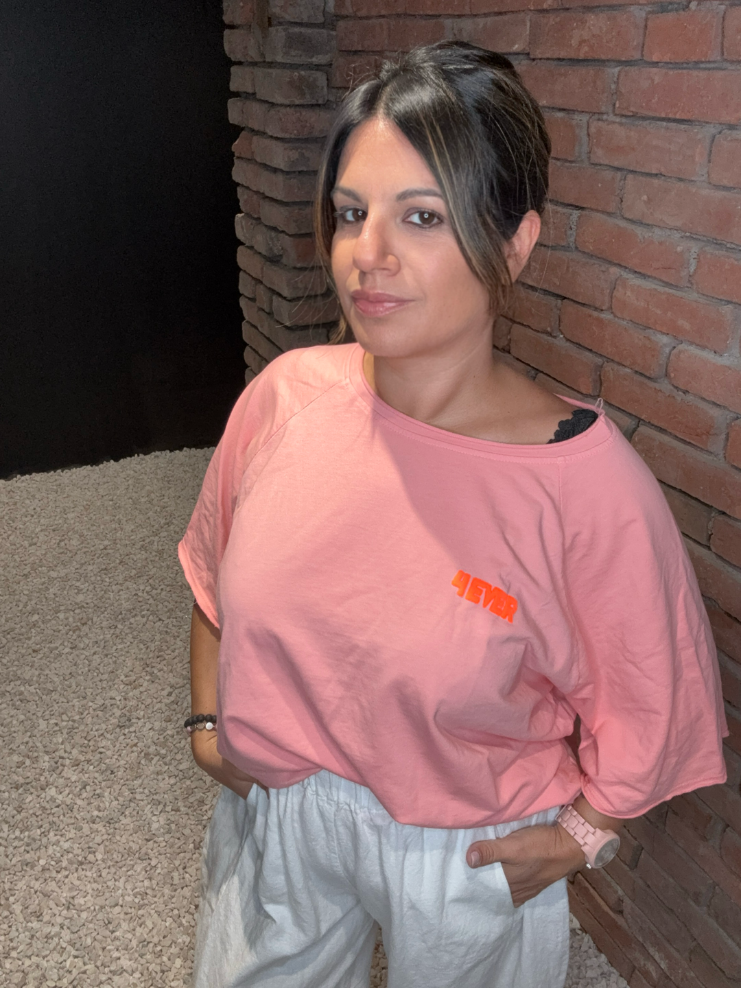 T-SHIRT 4EVER CORAIL FEMME