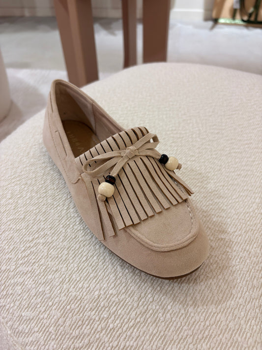 MOCASSINS FEMME BEIGE DAIM