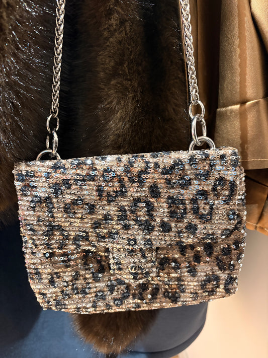 POCHETTE SEQUINS LÉOPARD