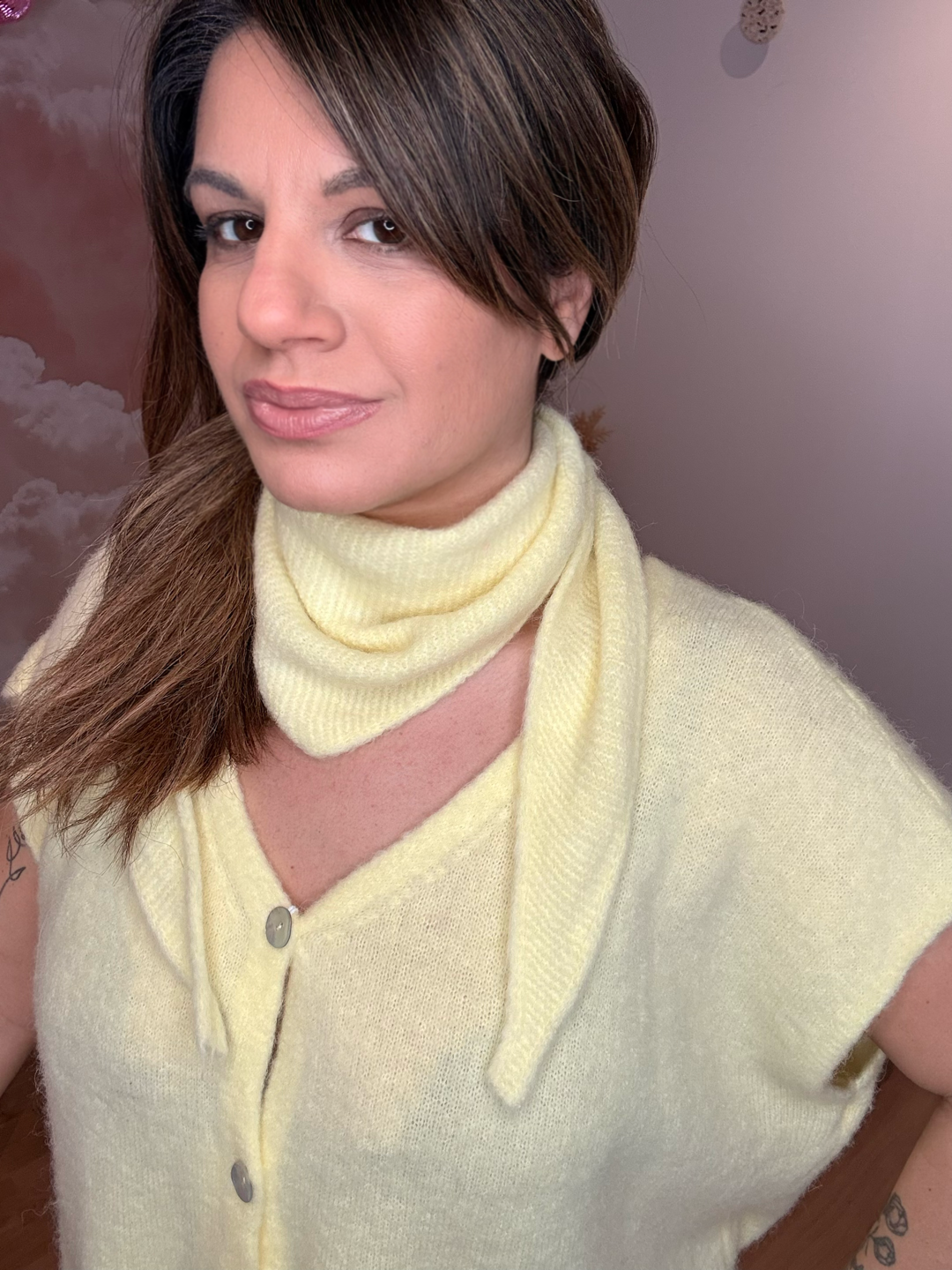FOULARD BABY ALPAGA JAUNE