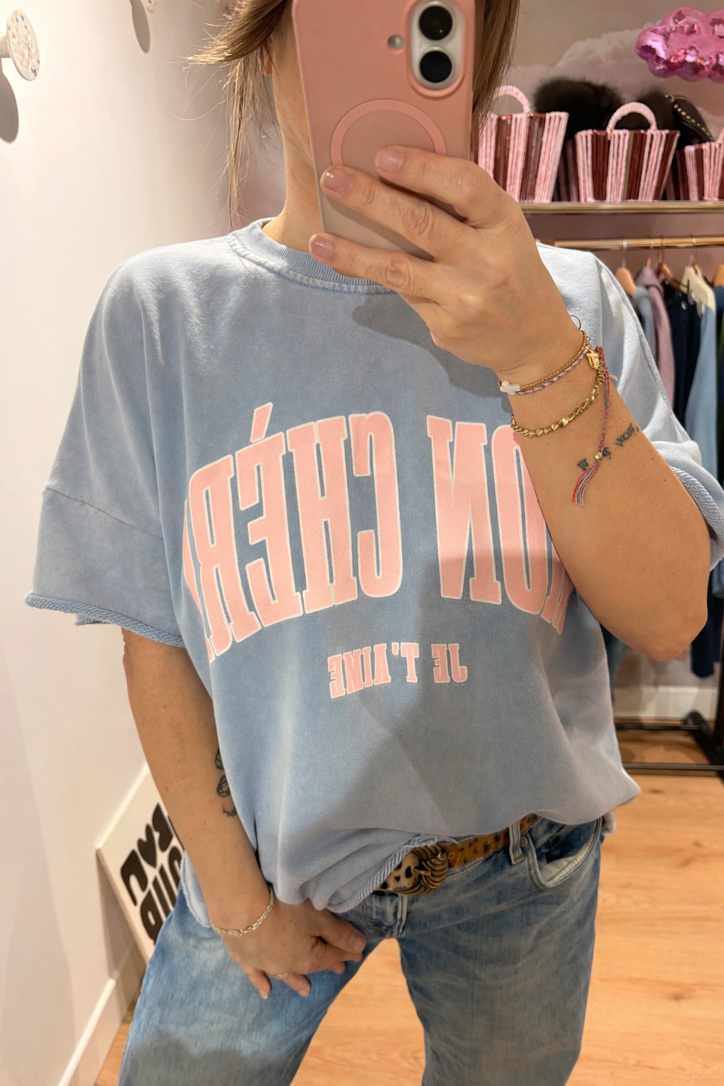 SWEAT MON CHÉRI BLEU