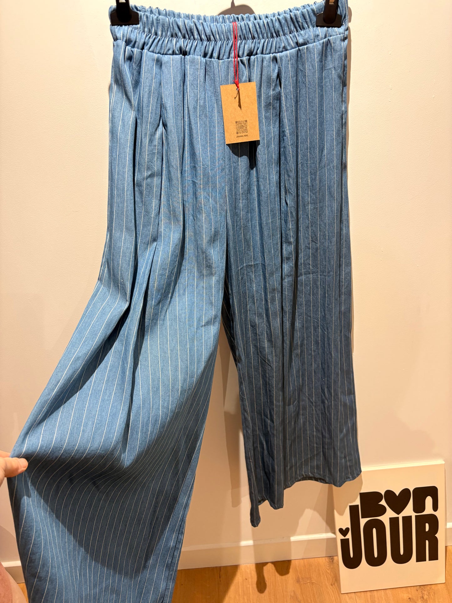 PANTALON LARGE A RAYURES JOHANNA PARIS