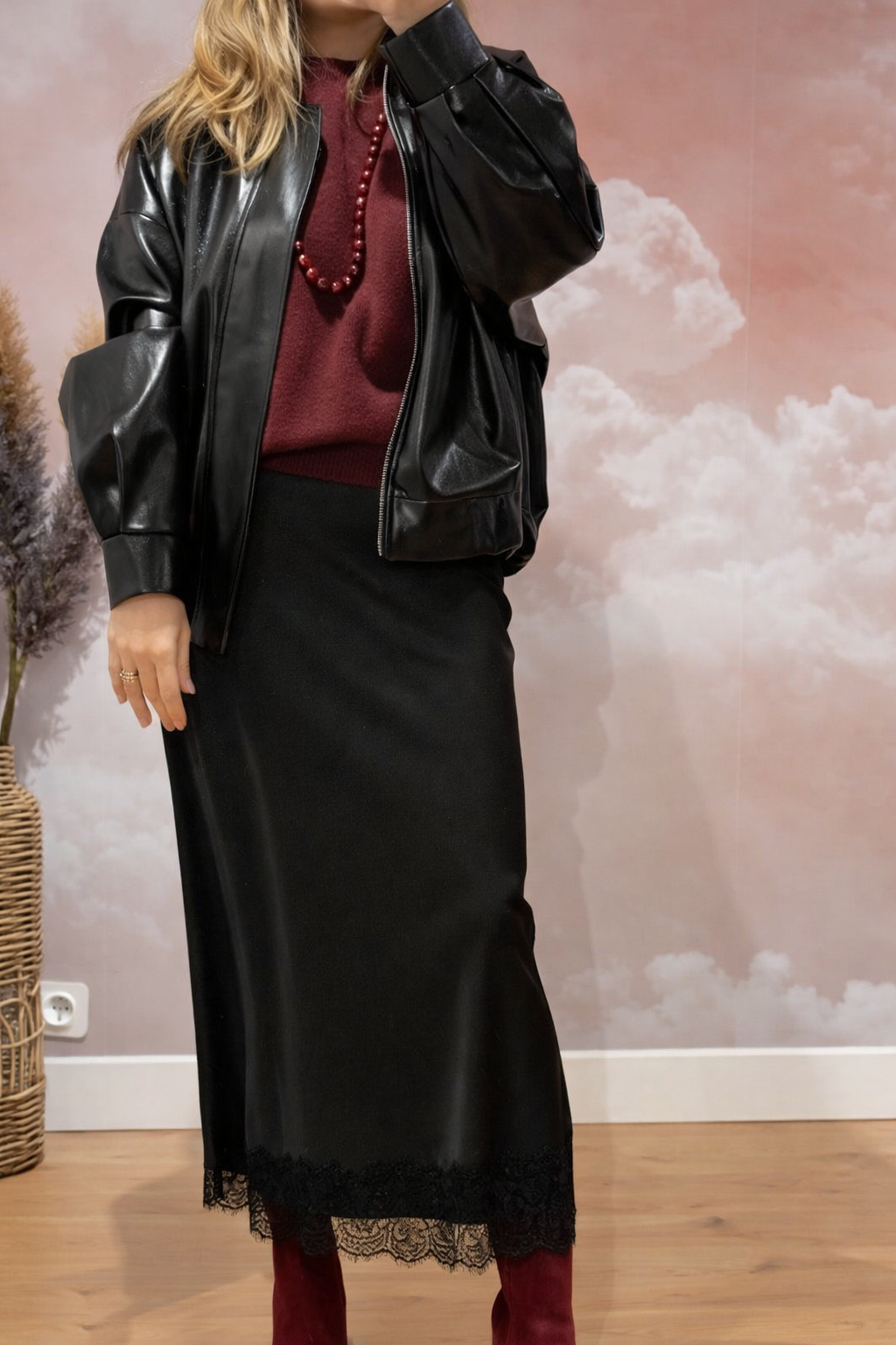 VESTE NOIRE SIMILI CUIR