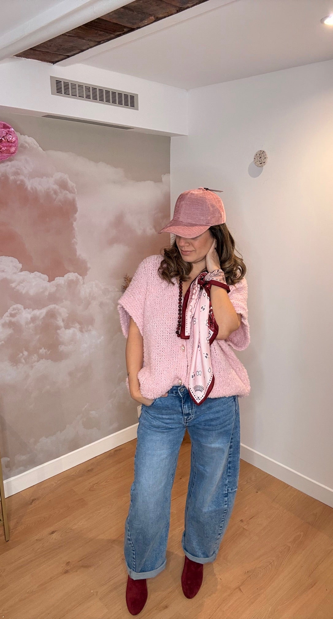 GILET ROSE GRANDE TAILLE