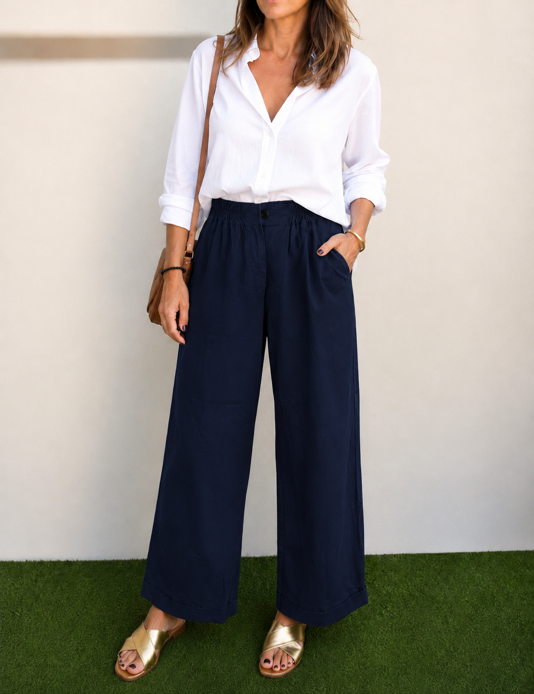 PANTALON TOILE MARINE