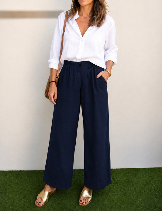 PANTALON TOILE MARINE