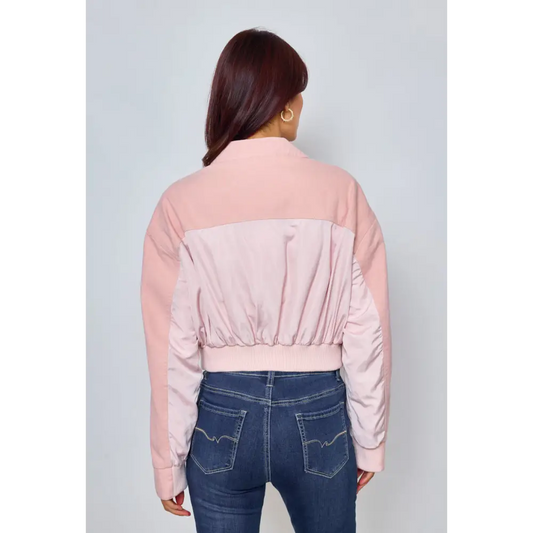 BLOUSON EN JEAN ROSE - Blouson