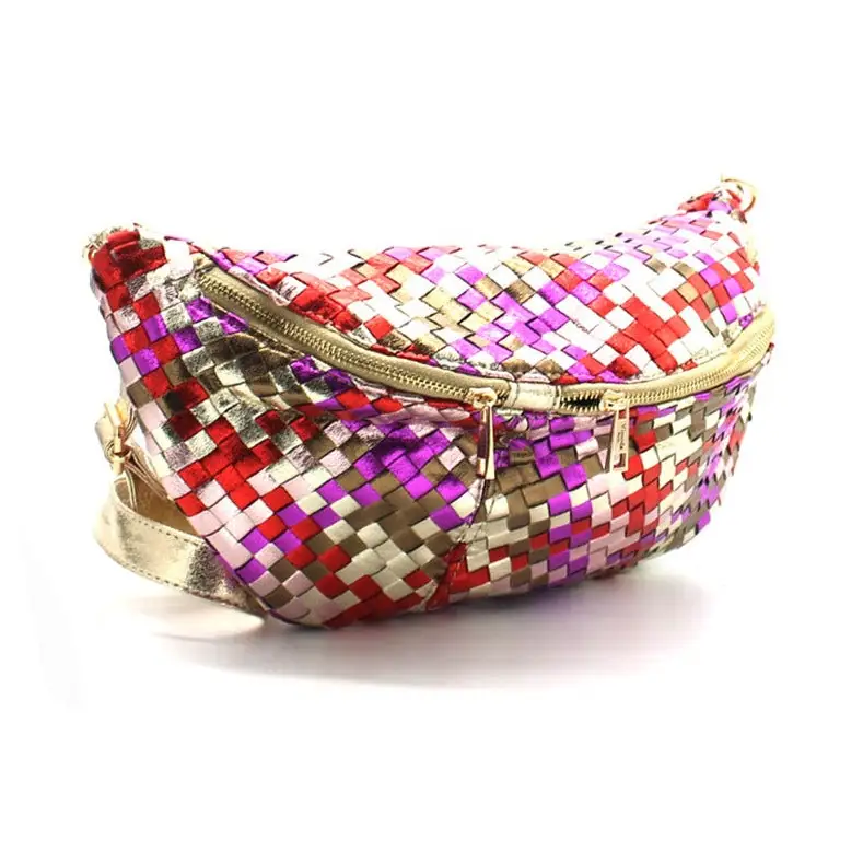 Sac banane tresse multicolore