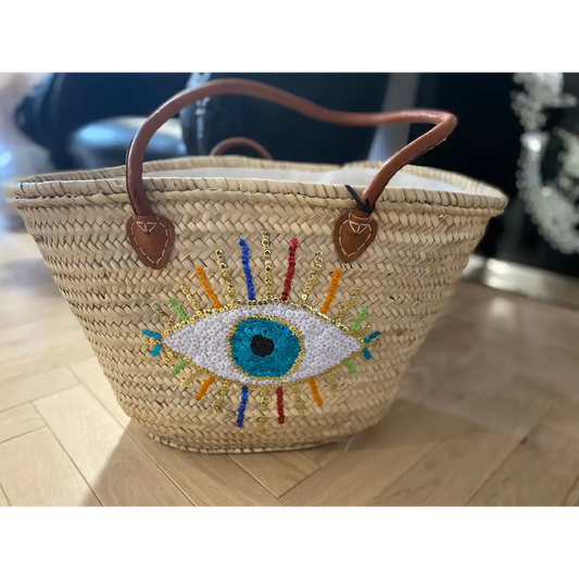 Sac panier osier œil 