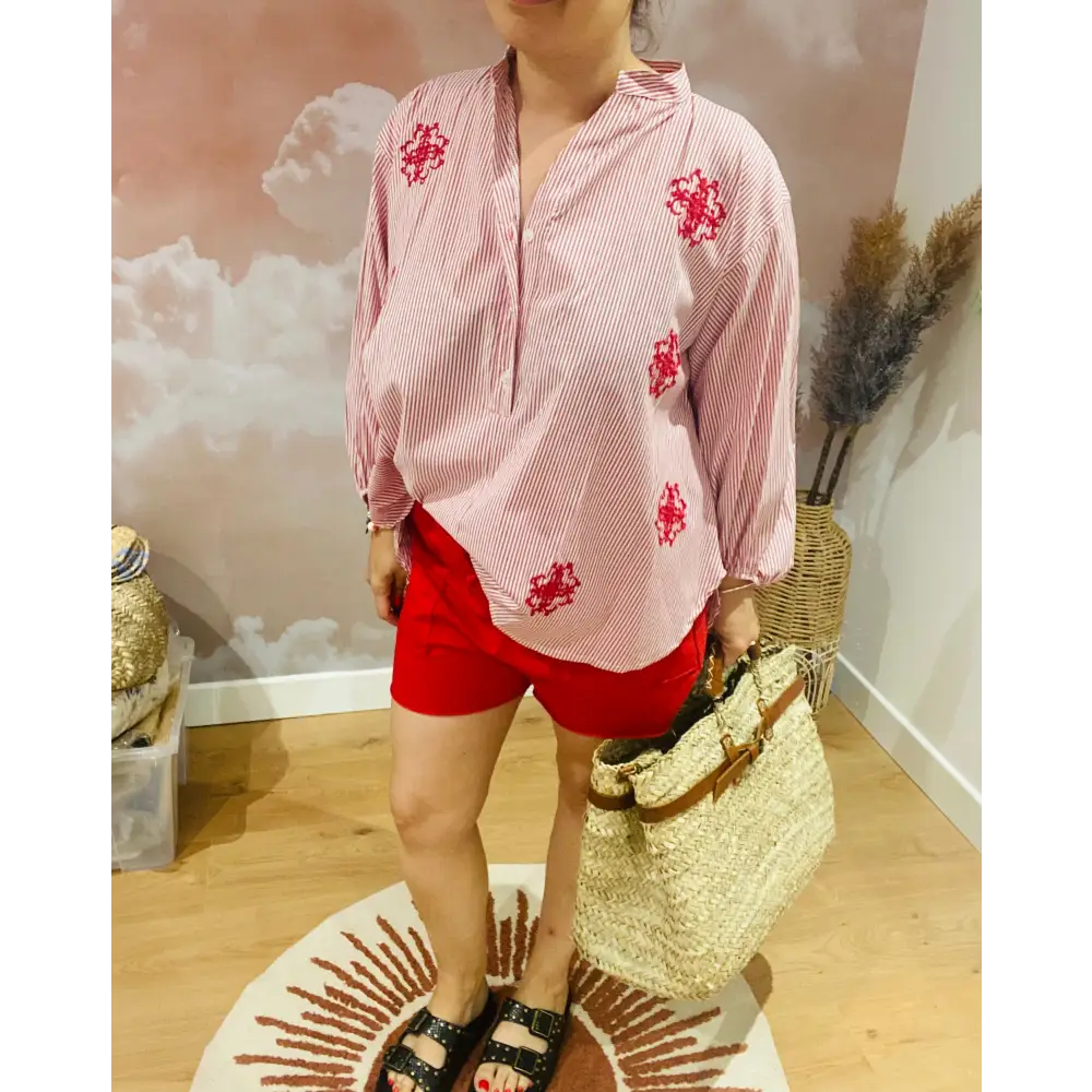 SHORT ROUGE COTON - Short
