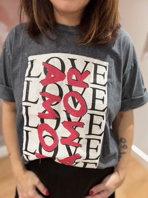T-SHIRT GRIS LOVE