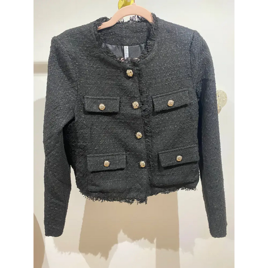 Veste tweed noire